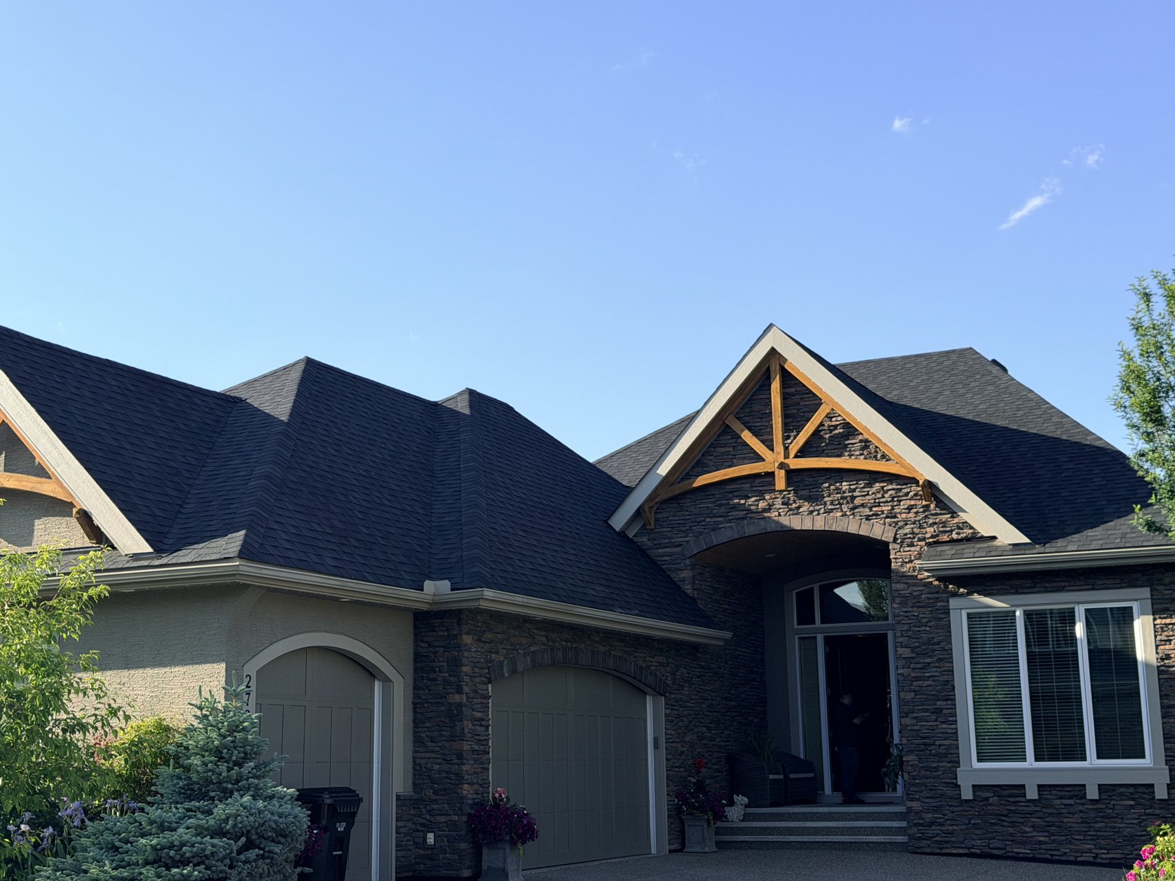 A protected Calgary roof on an upscale home